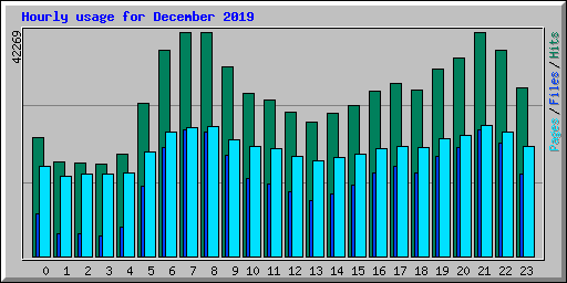 Hourly usage for December 2019