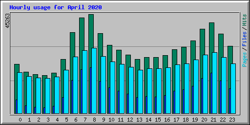 Hourly usage for April 2020