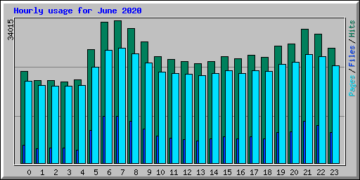Hourly usage for June 2020