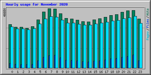 Hourly usage for November 2020