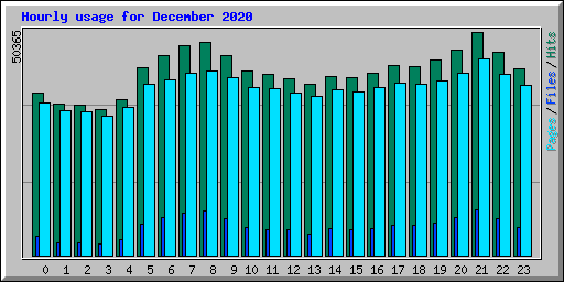 Hourly usage for December 2020