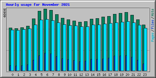 Hourly usage for November 2021